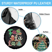 Funny Falala Christmas Song Faux Glitter Gingerbread Spare Tire Cover - Wonder Print Shop