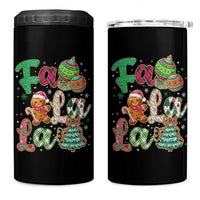 Funny Falala Christmas Song Faux Glitter Gingerbread 4 in 1 Can Cooler Tumbler - Wonder Print Shop