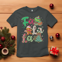 Funny Falala Christmas Song Faux Glitter Gingerbread T Shirt - Wonder Print Shop