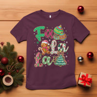 Funny Falala Christmas Song Faux Glitter Gingerbread T Shirt - Wonder Print Shop