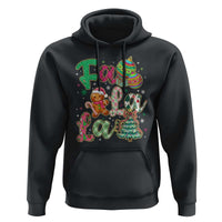 Funny Falala Christmas Song Faux Glitter Gingerbread Hoodie - Wonder Print Shop