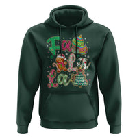 Funny Falala Christmas Song Faux Glitter Gingerbread Hoodie - Wonder Print Shop