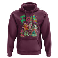Funny Falala Christmas Song Faux Glitter Gingerbread Hoodie - Wonder Print Shop