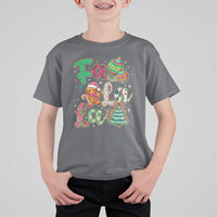 Funny Falala Christmas Song Faux Glitter Gingerbread T Shirt For Kid - Wonder Print Shop