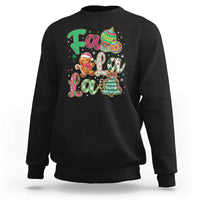 Funny Falala Christmas Song Faux Glitter Gingerbread Sweatshirt - Wonder Print Shop