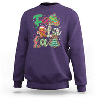 Funny Falala Christmas Song Faux Glitter Gingerbread Sweatshirt - Wonder Print Shop