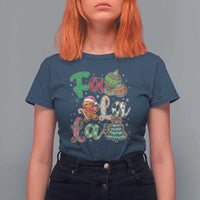 Funny Falala Christmas Song Faux Glitter Gingerbread T Shirt For Women - Wonder Print Shop