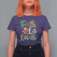 Funny Falala Christmas Song Faux Glitter Gingerbread T Shirt For Women - Wonder Print Shop