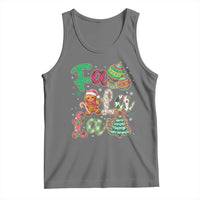 Funny Falala Christmas Song Faux Glitter Gingerbread Tank Top - Wonder Print Shop
