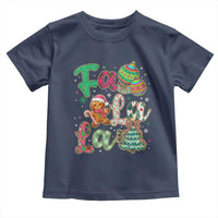 Funny Falala Christmas Song Faux Glitter Gingerbread Toddler T Shirt - Wonder Print Shop