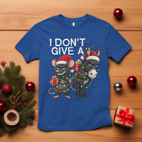 Funny Christmas I Dont Give a Rats Ass T Shirt Donkey And Mouse Xmas Holiday - Wonder Print Shop