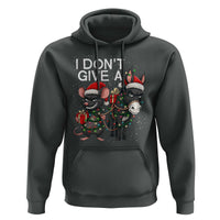 Funny Christmas I Dont Give a Rats Ass Hoodie Donkey And Mouse Xmas Holiday - Wonder Print Shop