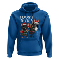 Funny Christmas I Dont Give a Rats Ass Hoodie Donkey And Mouse Xmas Holiday - Wonder Print Shop