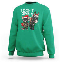Funny Christmas I Dont Give a Rats Ass Sweatshirt Donkey And Mouse Xmas Holiday - Wonder Print Shop