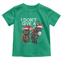 Funny Christmas I Dont Give a Rats Ass Toddler T Shirt Donkey And Mouse Xmas Holiday - Wonder Print Shop