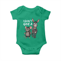 Funny I Dont Give a Rats Ass Baby Onesie Donkey And Mouse Meme - Wonder Print Shop