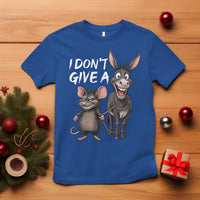 Funny I Dont Give a Rats Ass T Shirt Donkey And Mouse Meme - Wonder Print Shop