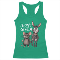 Funny I Dont Give a Rats Ass Racerback Tank Top Donkey And Mouse Meme - Wonder Print Shop