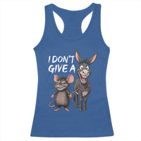 Funny I Dont Give a Rats Ass Racerback Tank Top Donkey And Mouse Meme - Wonder Print Shop