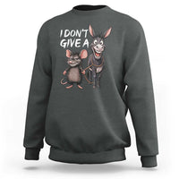 Funny I Dont Give a Rats Ass Sweatshirt Donkey And Mouse Meme - Wonder Print Shop