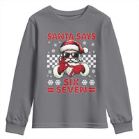 67 Christmas Youth Sweatshirt Funny Santa Says Six Seven Meme Gen Alpha Slang - Wonder Print Shop