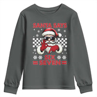 67 Christmas Youth Sweatshirt Funny Santa Says Six Seven Meme Gen Alpha Slang - Wonder Print Shop