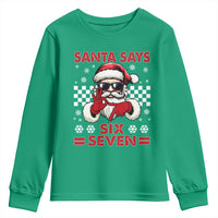 67 Christmas Youth Sweatshirt Funny Santa Says Six Seven Meme Gen Alpha Slang - Wonder Print Shop