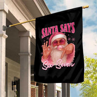 Funny Pink Santa Says Six Seven Garden Flag 67 Christmas Meme Gen Alpha - Wonder Print Shop
