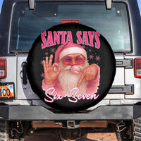 Funny Pink Santa Says Six Seven Spare Tire Cover 67 Christmas Meme Gen Alpha - Wonder Print Shop