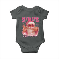 Funny Pink Santa Says Six Seven Baby Onesie 67 Christmas Meme Gen Alpha - Wonder Print Shop