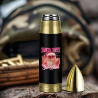 Funny Pink Santa Says Six Seven Bullet Tumbler 67 Christmas Meme Gen Alpha - Wonder Print Shop