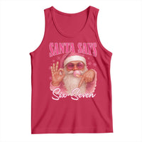 Funny Pink Santa Says Six Seven Tank Top 67 Christmas Meme Gen Alpha - Wonder Print Shop