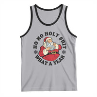 Ho Ho Holy Shit What A Year Tank Top Funny Christmas Santa - Wonder Print Shop