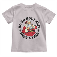 Ho Ho Holy Shit What A Year Toddler T Shirt Funny Christmas Santa - Wonder Print Shop