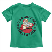 Ho Ho Holy Shit What A Year Toddler T Shirt Funny Christmas Santa - Wonder Print Shop