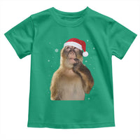 Christmas Thinking Monkey Meme Humor Brainrot Toddler T Shirt - Wonder Print Shop