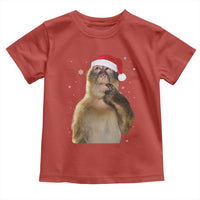 Christmas Thinking Monkey Meme Humor Brainrot Toddler T Shirt - Wonder Print Shop