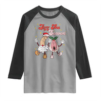 Dirty Christmas Jizz The Season Raglan Shirt Funny Xmas Inappropriate Adult Humor - Wonder Print Shop