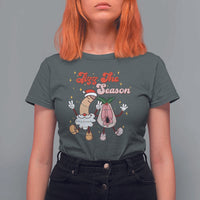 Dirty Christmas Jizz The Season T Shirt For Women Funny Xmas Inappropriate Adult Humor - Wonder Print Shop
