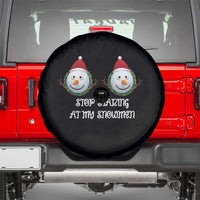 Funny Christmas Adult Humor Spare Tire Cover Stop Staring At My Snowmen Boobs Xmas Embarrassing - Wonder Print Shop