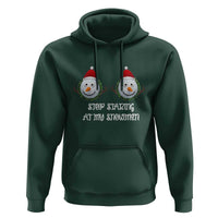 Funny Christmas Adult Humor Hoodie Stop Staring At My Snowmen Boobs Xmas Embarrassing - Wonder Print Shop