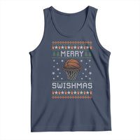 Funny Christmas Basketball Tank Top Merry Swishmas Ugly Xmas Swish Technique - Wonder Print Shop