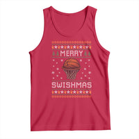 Funny Christmas Basketball Tank Top Merry Swishmas Ugly Xmas Swish Technique - Wonder Print Shop
