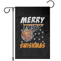 Funny Christmas Basketball Garden Flag Merry Swishmas Xmas Swish Technique - Wonder Print Shop