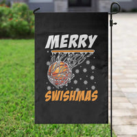 Funny Christmas Basketball Garden Flag Merry Swishmas Xmas Swish Technique - Wonder Print Shop