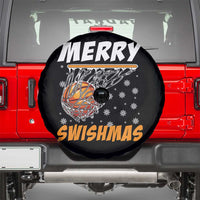Funny Christmas Basketball Spare Tire Cover Merry Swishmas Xmas Swish Technique - Wonder Print Shop