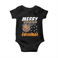 Funny Christmas Basketball Baby Onesie Merry Swishmas Xmas Swish Technique - Wonder Print Shop