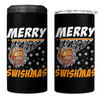 Funny Christmas Basketball 4 in 1 Can Cooler Tumbler Merry Swishmas Xmas Swish Technique - Wonder Print Shop