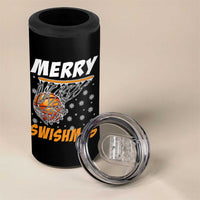 Funny Christmas Basketball 4 in 1 Can Cooler Tumbler Merry Swishmas Xmas Swish Technique - Wonder Print Shop