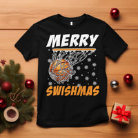 Funny Christmas Basketball T Shirt Merry Swishmas Xmas Swish Technique - Wonder Print Shop